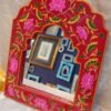 Hand painted jharokha mirror frame for home decor